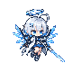 飛行するシエスタのピクセルアート